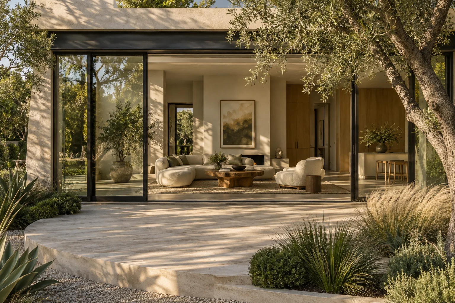 A thoughtfully prepared home opening onto a peaceful landscaped garden